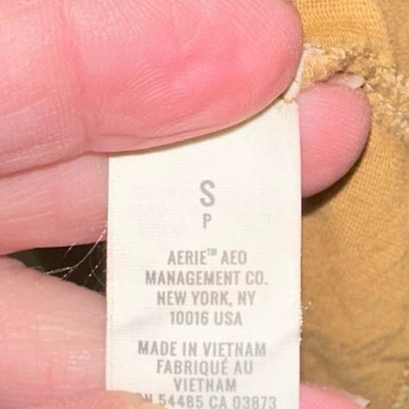 Aerie Distressed Oversized Gold Tee Shirt - Picture 4 of 4